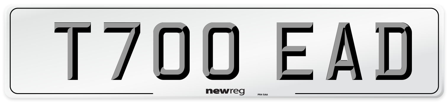 T700 EAD Number Plate from New Reg